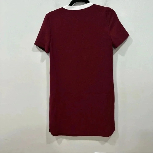 Sandro Raquel Burgundy Shift Dress Mod
Mini Designer Collar Retro Vibes size 1/S - Picture 3 of 9